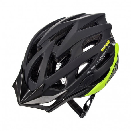 Kask rowerowy Meteor MV29 Drizzle M 55-58 cm czarny/neonowy zielony 16920