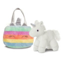 AURORA Fancy Pals plush toy unicorn in a bag, 20 cm
