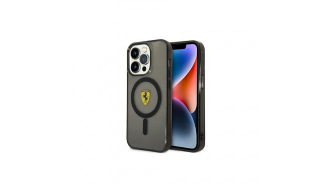 Ferrari FEHMP14XURKK iPhone 14 Pro Max 6.7" must kõvakott Läbipaistev Magsafe