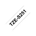 Brother TZe-S251 lint, 24 mm x 8 m, must valgel Brother TZe-S251 lint, 24 mm x 8 m, must valgel