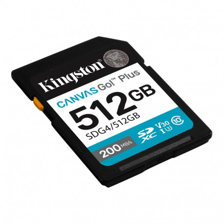 Kingston Canvas Go! Plus 512 GB SD mälukaart klass 10, UHS-I, U3, V30