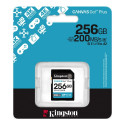 Kingston Canvas Go! Plus 256 GB SD mälukaart klass 10, UHS-I, U3, V30