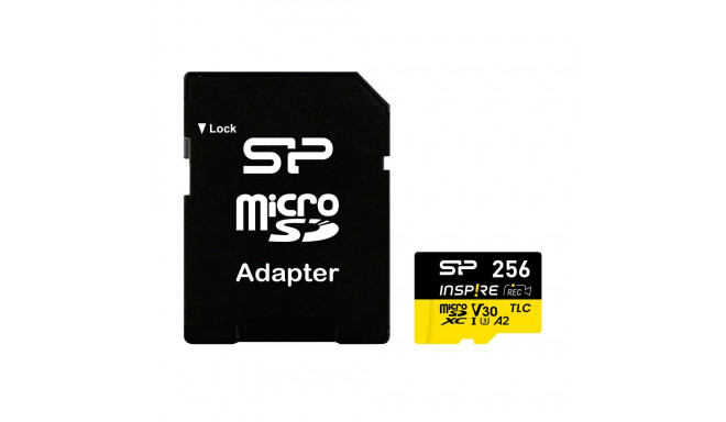 Silicon Power Inspire 256 GB microSDXC mälukaart klass C10 UHS-I U3 V30