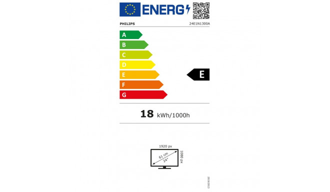 Philips 23.8, Full HD (1920x1080), IPS, 75Hz, 250 cd/m, USB C-type, HDMI, VGA, LowBlue Mode, Flicker