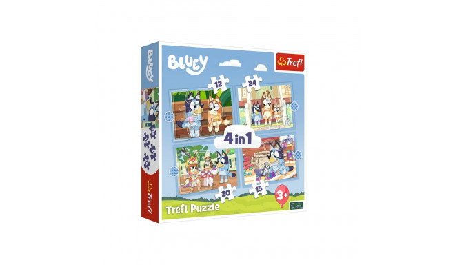 Puzzle - 4ühes (12, 15, 20, 24) - Bluey ja tema maailm Trefl 34637