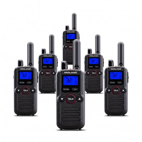 Midland BR180 Pack of 6 radios, PMR446
