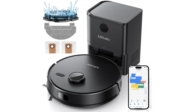 Lubluelu L15 Plus Robot Vacuum 3-in-1 5000Pa LiDAR Self-Empty Station Black