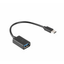Adapter USB C(M)-USB-A (F)2.0 0.15M OTG czarny