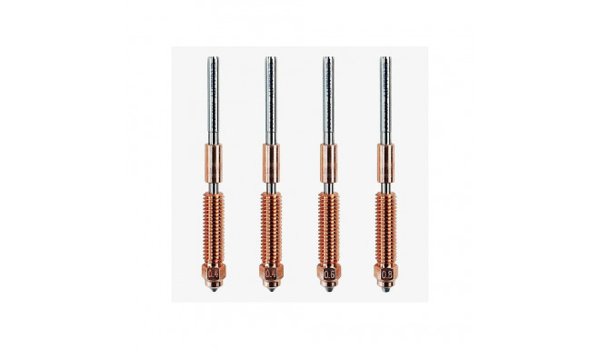 3D-printeri Düüsikomplekt "Unicorn" 2x0.4mm 1x0.6mm 1x0.8mm koos soojapiduriga K1C, ENDER-3V3, K1MAX