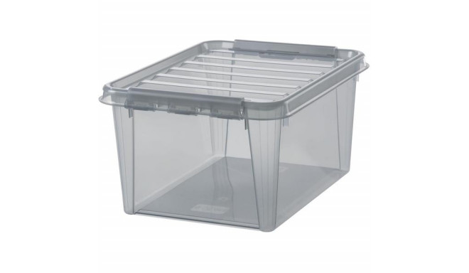 Plastkast kaanega SmartStore Classic 31 hall/läbipaistev, 26x39x50cm /32L