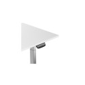 Adjustable Height Table Up Up Bjorn Gray, Table top L White
