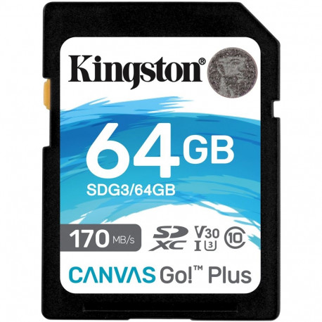 "CARD 64GB Kingston Canvas Go! Plus XC 170MB/s"
