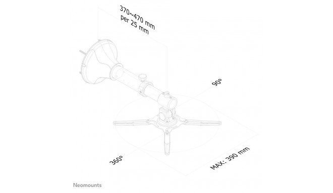 "Universelle Wandhalterung für Projektoren 12KG BEAMER-W050BLACK Neomounts"