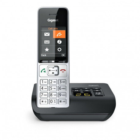 "GIGASET COMFORT 500A silber / schwarz 5.8 cm 2.2 Zoll TFT Farbdisplay Anrufbeantworter Freisprechen