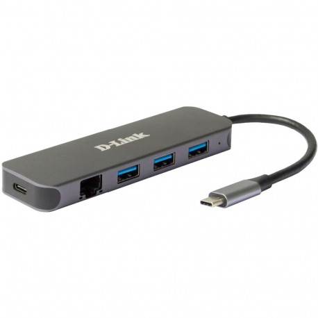 "D-Link DUB-2334 5-in-1 USB-C Hub mit Gigabit Ethernet/Power"