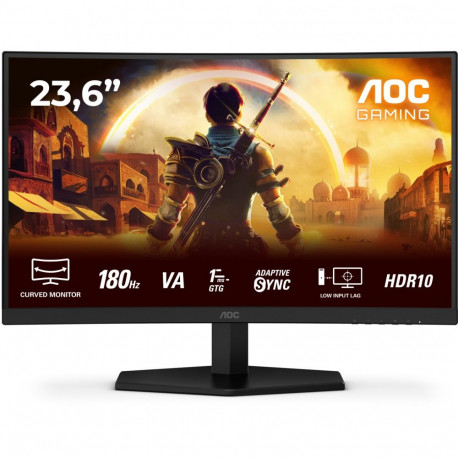"59,9cm/23,6"" (1920x1080) AOC C24G42E 16:9 Fast VA 1ms 180Hz HDMI2.0 DisplayPort1.4 Speaker Adaptiv