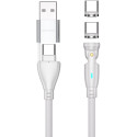 "4smarts USB-C/A 540 Magnetkabel GravityCord 100W 1.8m wei"