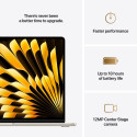 MacBook Air 15” Apple M4 10C CPU, 10C GPU/16GB/256GB SSD/Starlight/SWE