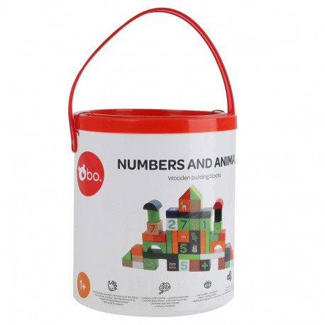 bo. wooden blocks ”Numbers and Animals”