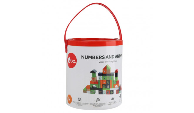 bo. wooden blocks ”Numbers and Animals”
