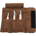 Kirschen Set of carving knives Velourleather bag