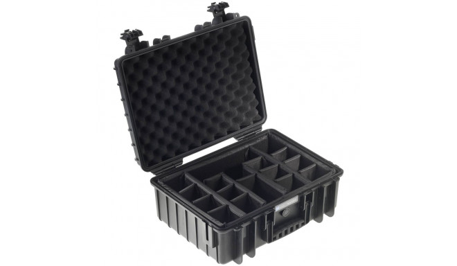 B&W Outdoor Case Type 5000 must polsterdatud vaheseina sisetükk