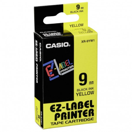 Casio XR-9 YW 9 mm must kollasel
