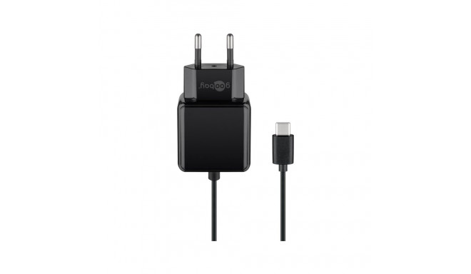 USB-C power supply 5V, 3A (15W) universal charger for devices with USB connection, 1.5m