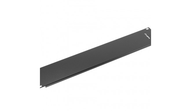 Lanberg 19" pimepaneel 2U, must