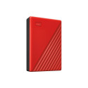 WD My Passport 6TB kaasaskantav kõvaketas USB3.0 USB2.0 ühilduv punane jaemüük