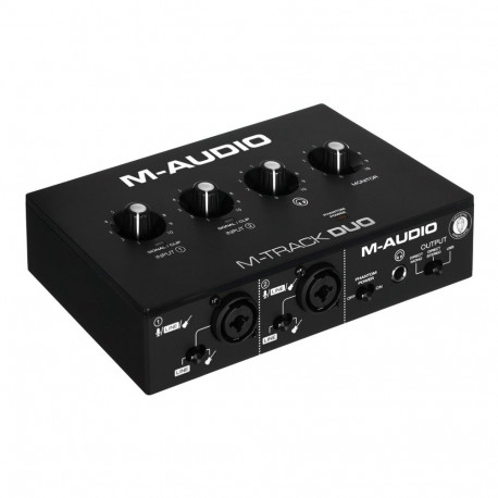M-AUDIO M-Track Duo USB Audio interface Crystal preamplifier 16 bit 48 kHz Black
