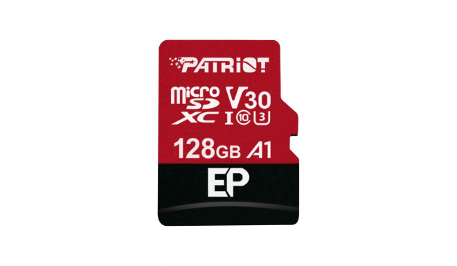 Patriot EP 128 GB microSDXC, memory card (black / red, A1, UHS-I (U3), Class 10)