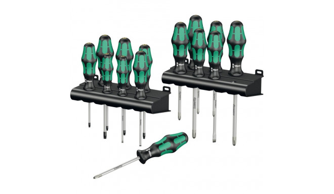 Kruvikeerajate komplekt Big Pack 300 Kraftform Plus Lasertip, must/roheline