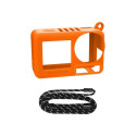 Sunnylife OA5-BHT885-C silicone case with strap for OSMO ACTION 5 PRO (orange)