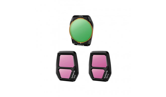 Sunnylife A3S-FI925CPL adjustable lens filter, CPL+ND8+ND16 for AIR 3S 3pcs