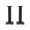 KANTO AUDIO 22" TALL FILLABLE SPEAKER STANDS WITH ISOLATION FEET - BLACK (PAIR)