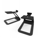 KANTO AUDIO ELEVATED DESKTOP SPEAKER STANDS FOR MIDSIZE SPEAKERS - BLACK (PAIR)