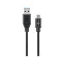 USB-C kaabel C - A 0.5m, USB 3.1 - USB 3.0, 5Gbps, must