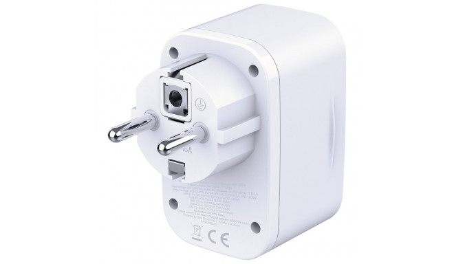 Adapter 3MK Hyper Comfort Charger 30W 1xUSB-A 2xUSB-C 1xSchuko PD QC3.0 white