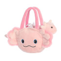 AURORA Fancy Pals plush toy axolotl in a bag, 20 cm