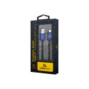 Cablexpert Premium teksariidest Type-C USB kaabel metallist ühendustega | CC-USB2J-AMCM-1M-BL