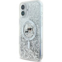 Karl Lagerfeld KLHMP16MLGKCSGH iPhone16 Plus 6.7" hardcase transparent Liquid Glitter Karl&Choupette