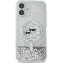 Karl Lagerfeld KLHMP16MLGKCSGH iPhone16 Plus 6.7" kõvakorpus läbipaistev Liquid Glitter Karl&Choupet