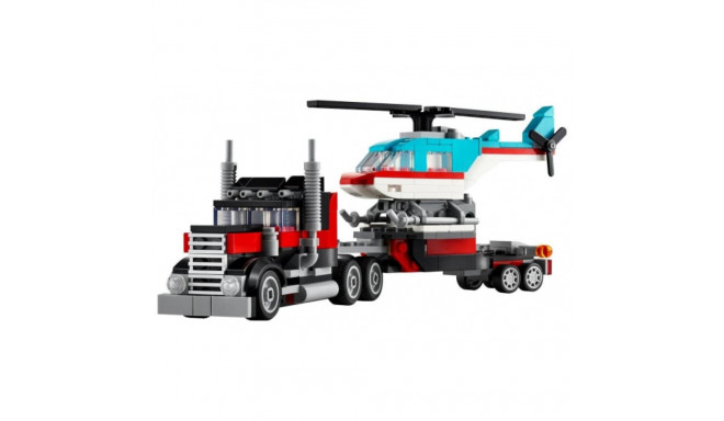 Lego Flatbed Truck with Helicopter 31146