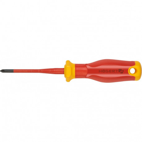 Hogert Screwdriver HT1S976-1, PZ1/SL5, 80mm, 1000V, insulated, magnetic, S2 steel