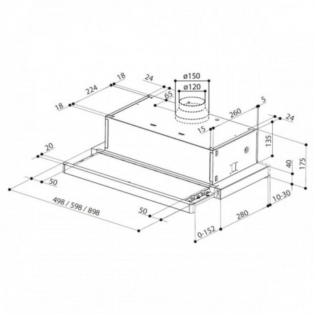 Faber cooker hood FLEXA NG HIP W A50