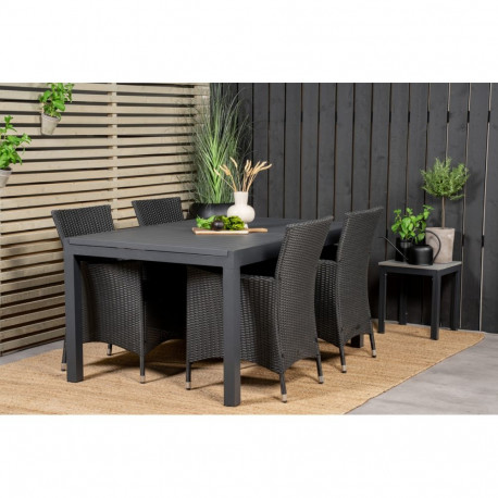 Pikendatav aialaud Marbella 160/240cm, must