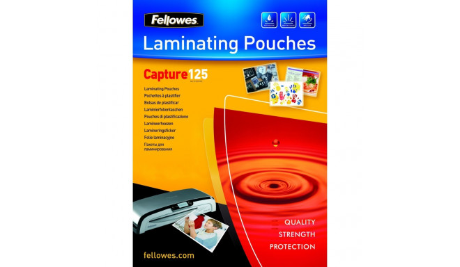 "Fellowes Laminierfolie glänzend A6 125 Mikron 100er Pack"