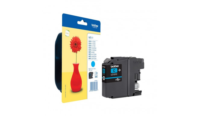 "Brother Tinte LC-121C Cyan bis zu 300 Seiten A4 nach ISO 24711"