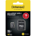 "CARD 16GB Intenso Premium MicroSDHC 45MB/s +Adapter"